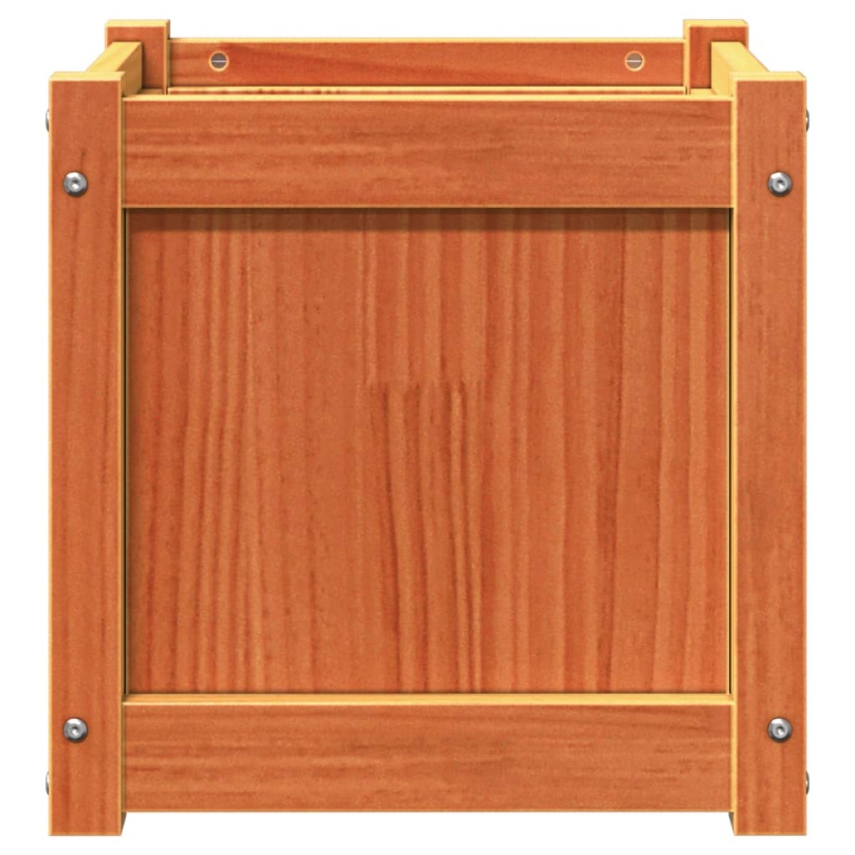 vidaXL Ζαρντινιέρα Καφέ Κεριού 40 x 40 x 40 εκ. από Μασίφ Ξύλο Πεύκου
