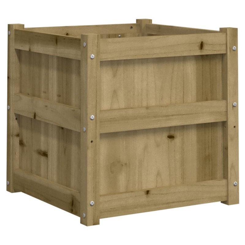 vidaXL Ζαρντινιέρα 50x50x50 εκ. Εμποτισμ. Ξύλο Πεύκου