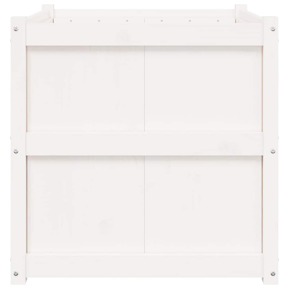 vidaXL Ζαρντινιέρα Λευκή 70 x 70 x 70 εκ. από Μασίφ Ξύλο Πεύκου
