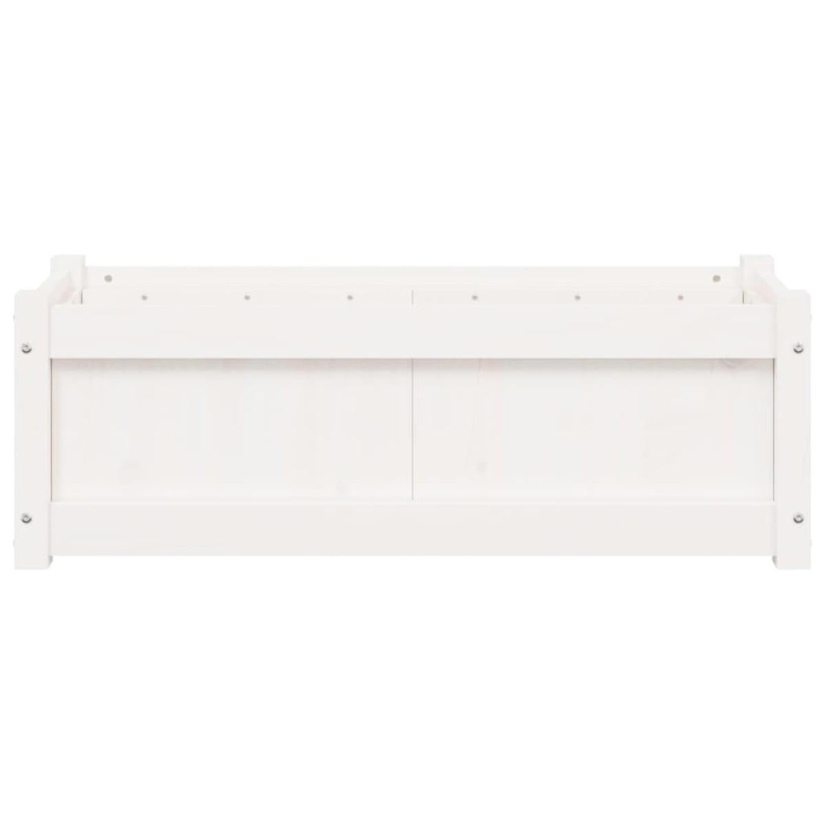 vidaXL Ζαρντινιέρα Λευκή 90 x 31 x 31 εκ. από Μασίφ Ξύλο Πεύκου