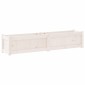 vidaXL Ζαρντινιέρα Λευκή 150 x 31 x 31 εκ. από Μασίφ Ξύλο Πεύκου
