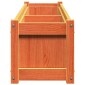 vidaXL Ζαρντινιέρα Καφέ Κεριού 150 x 31 x 31 εκ. από Μασίφ Ξύλο Πεύκου