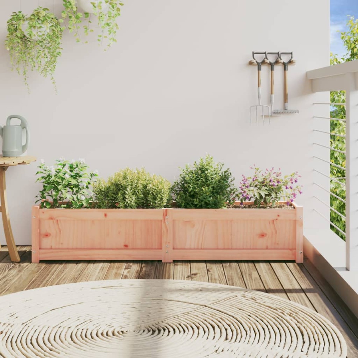 vidaXL Ζαρντινιέρα 150 x 31 x 31 εκ. από Μασίφ Ξύλο Ψευδοτσούγκας
