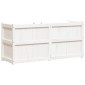 vidaXL Ζαρντινιέρα Λευκή 150 x 50 x 70 εκ. από Μασίφ Ξύλο Πεύκου
