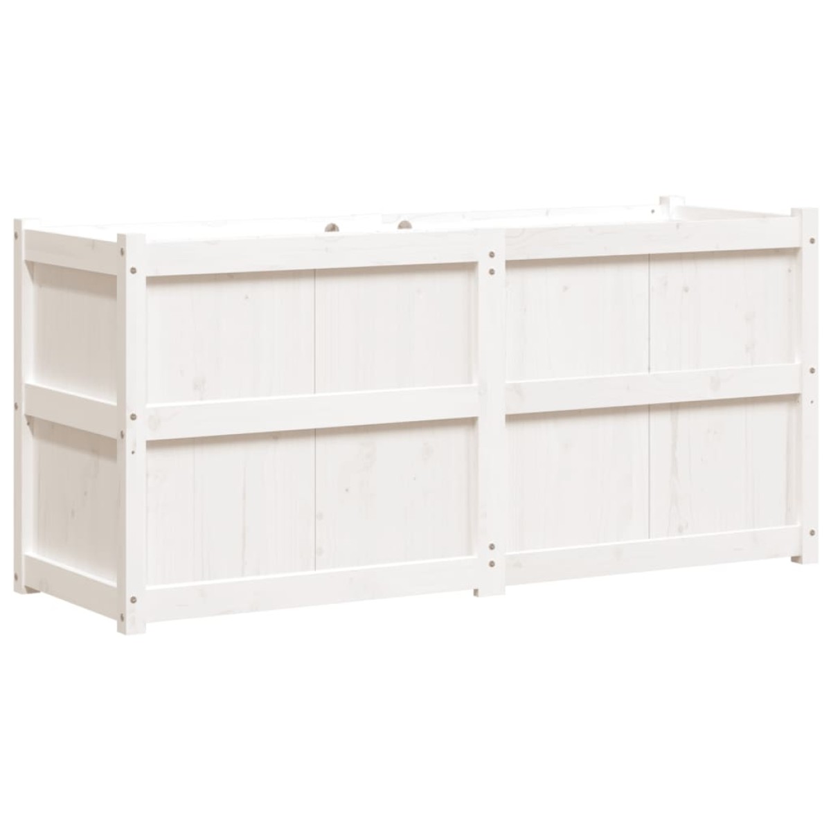 vidaXL Ζαρντινιέρα Λευκή 150 x 50 x 70 εκ. από Μασίφ Ξύλο Πεύκου