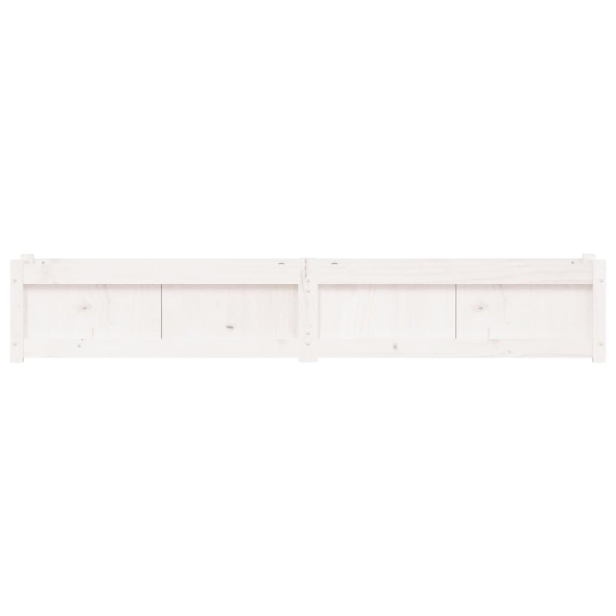 vidaXL Ζαρντινιέρες 2 τεμ. Λευκό από Μασίφ Ξύλο Πεύκου
