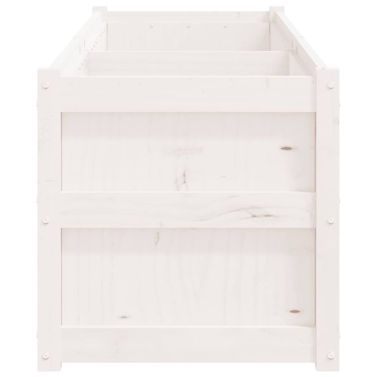 vidaXL Ζαρντινιέρα Λευκή 180x50x50 εκ. από Μασίφ Ξύλο Πεύκου