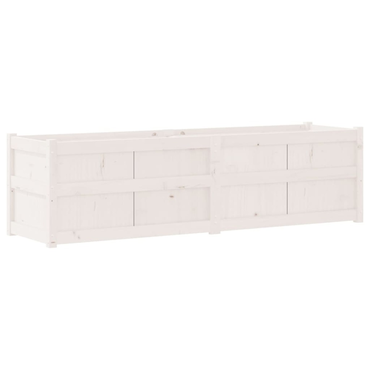 vidaXL Ζαρντινιέρα Λευκή 180x50x50 εκ. από Μασίφ Ξύλο Πεύκου
