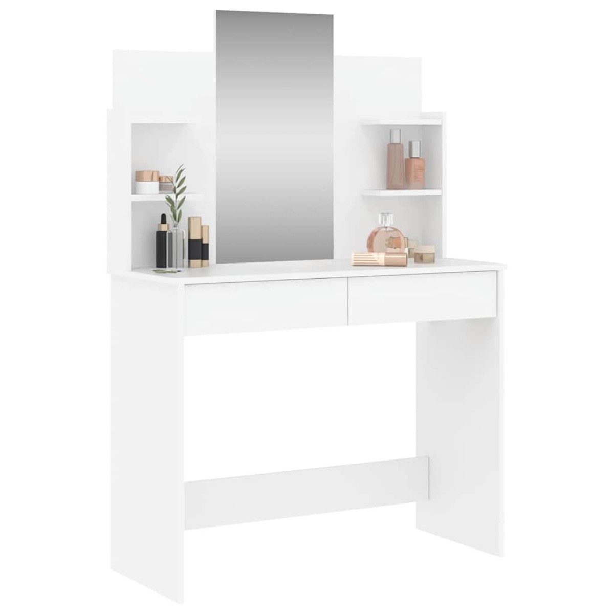vidaXL Μπουντουάρ με Καθρέφτη Λευκό 96 x 39 x 142 εκ.