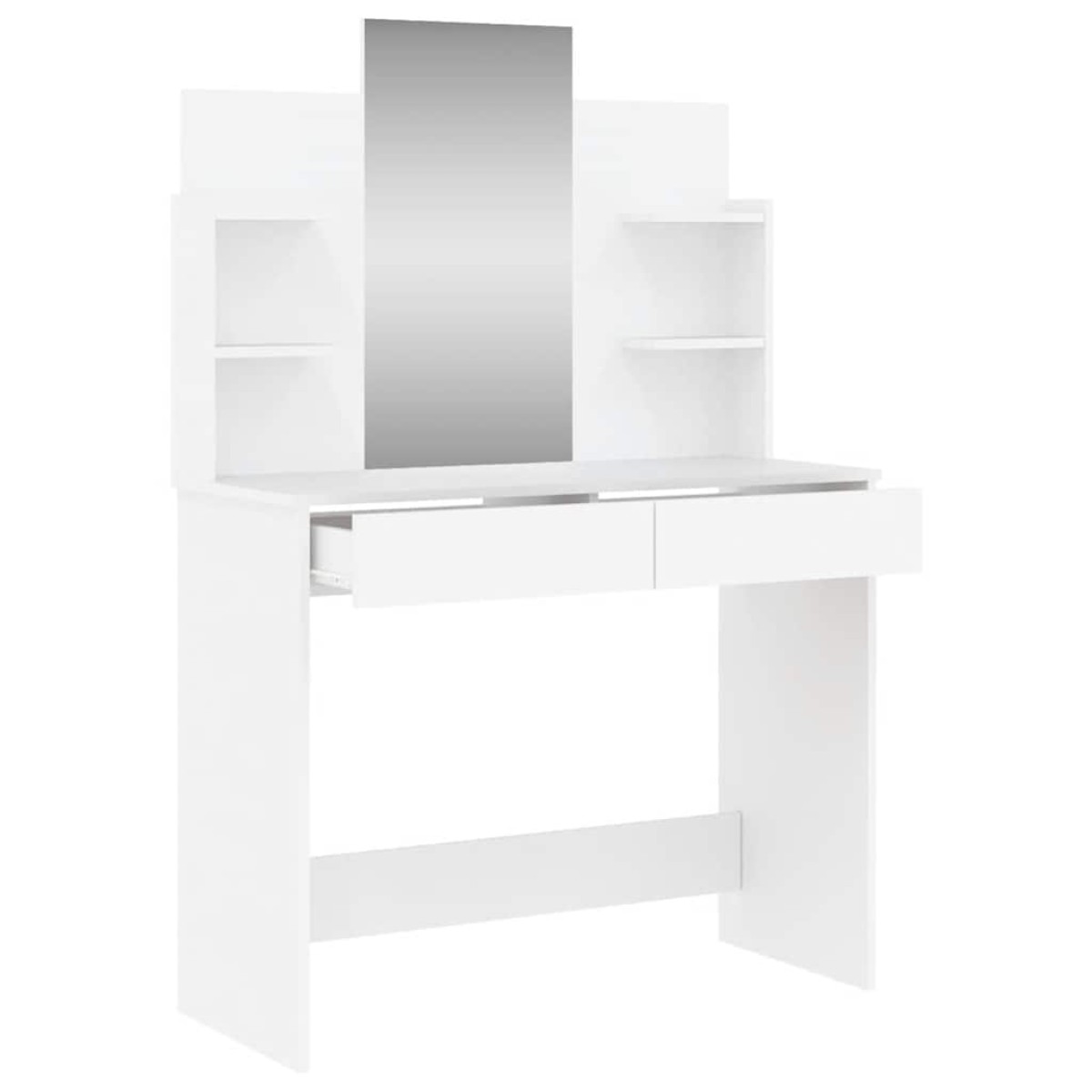 vidaXL Μπουντουάρ με Καθρέφτη Λευκό 96 x 39 x 142 εκ.