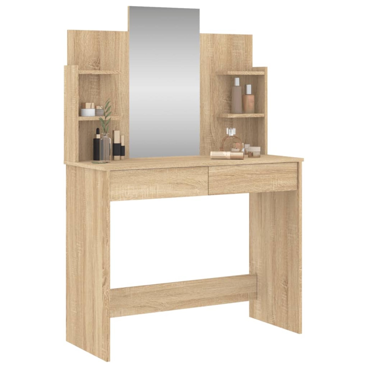 vidaXL Μπουντουάρ με Καθρέφτη Sonoma Δρυς 96 x 39 x 142 εκ.