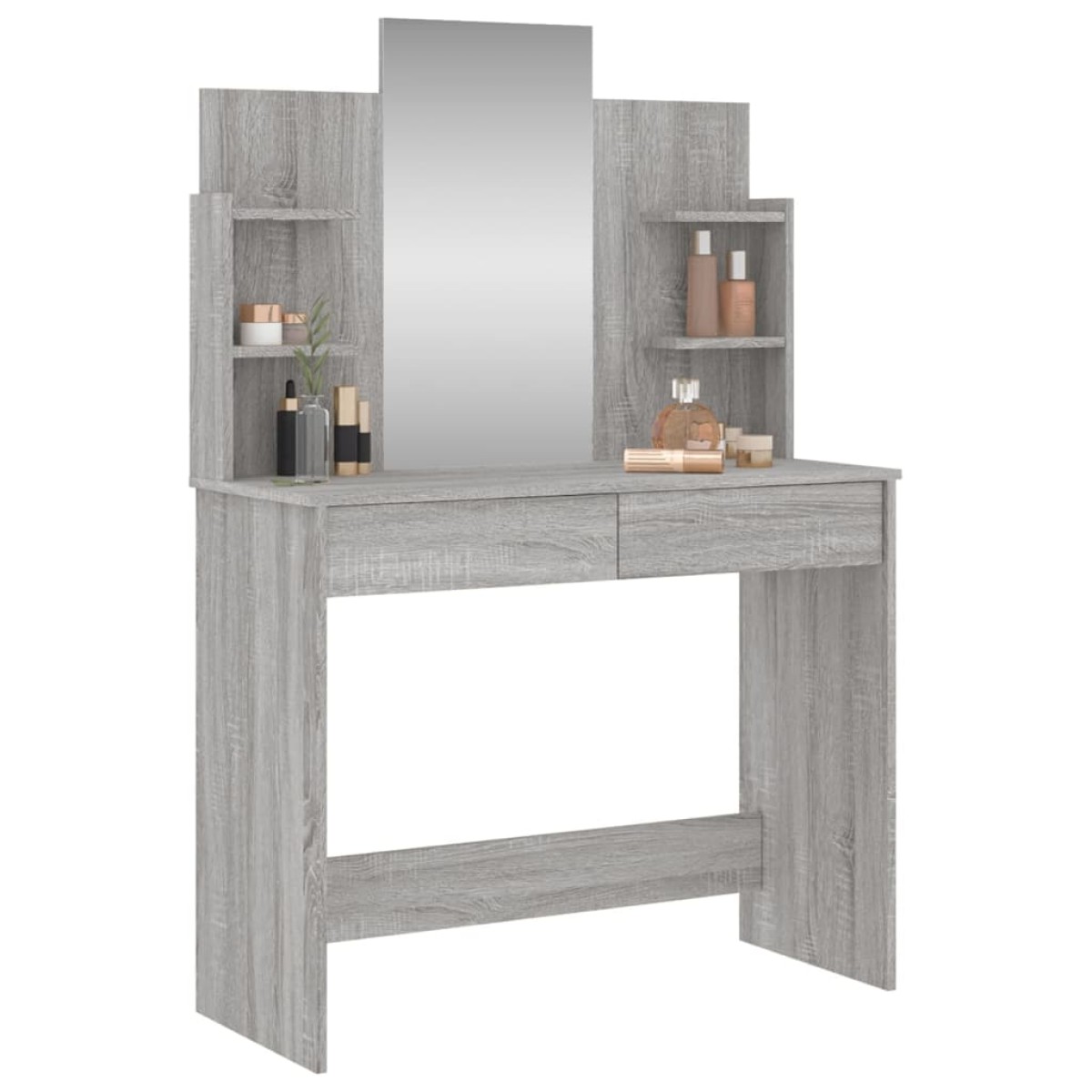 vidaXL Μπουντουάρ με Καθρέφτη Γκρι Sonoma 96 x 39 x 142 εκ.