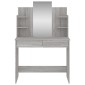 vidaXL Μπουντουάρ με Καθρέφτη Γκρι Sonoma 96 x 39 x 142 εκ.