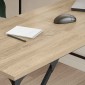 vidaXL Γραφείο Sonoma Δρυς 149 x 149 x 75 εκ. από Επεξεργασμένο Ξύλο