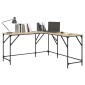 vidaXL Γραφείο Sonoma Δρυς 149 x 149 x 75 εκ. από Επεξεργασμένο Ξύλο
