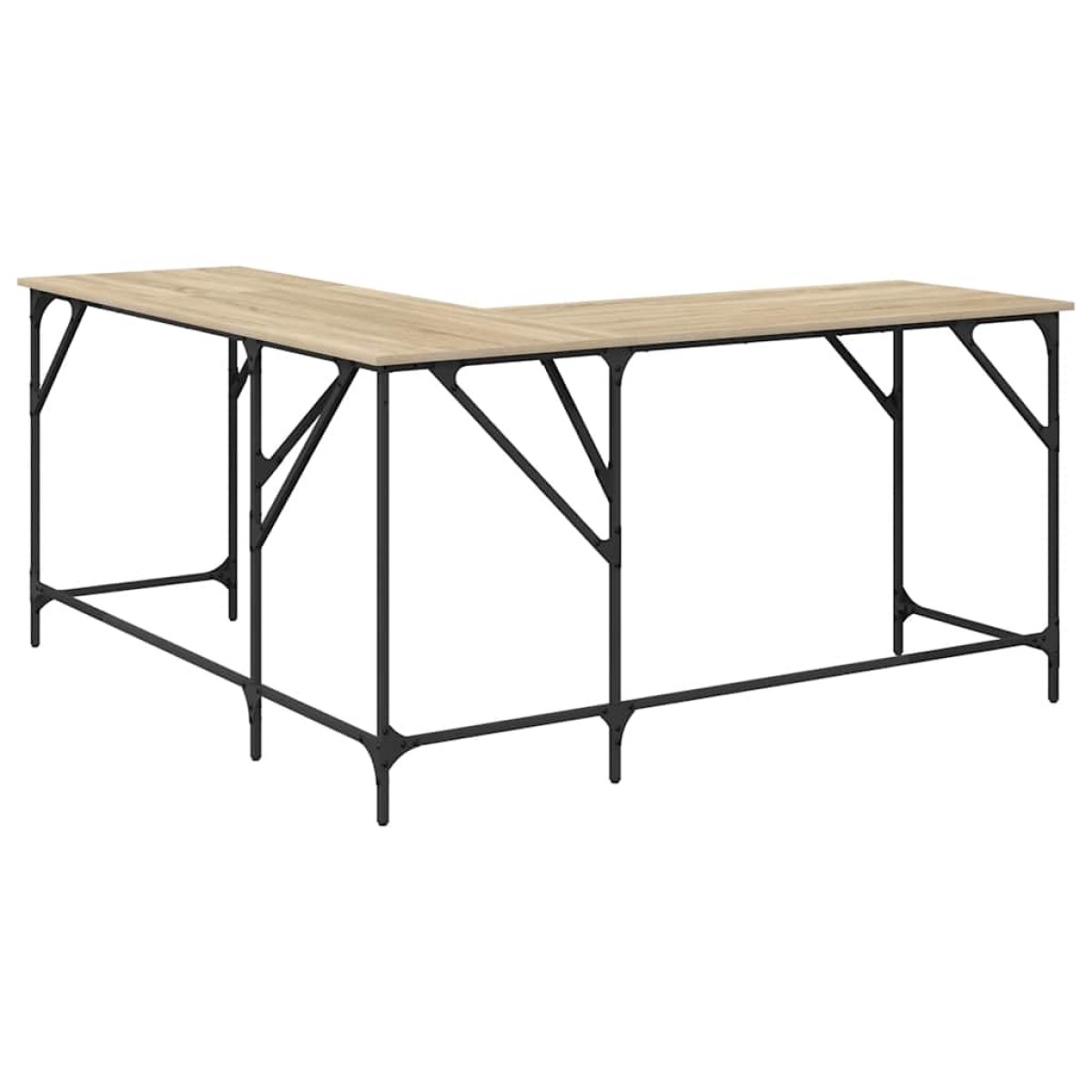 vidaXL Γραφείο Sonoma Δρυς 149 x 149 x 75 εκ. από Επεξεργασμένο Ξύλο