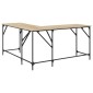 vidaXL Γραφείο Sonoma Δρυς 149 x 149 x 75 εκ. από Επεξεργασμένο Ξύλο