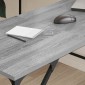 vidaXL Γραφείο Γκρι Sonoma 149x149x75 εκ. από Επεξεργασμένο Ξύλο