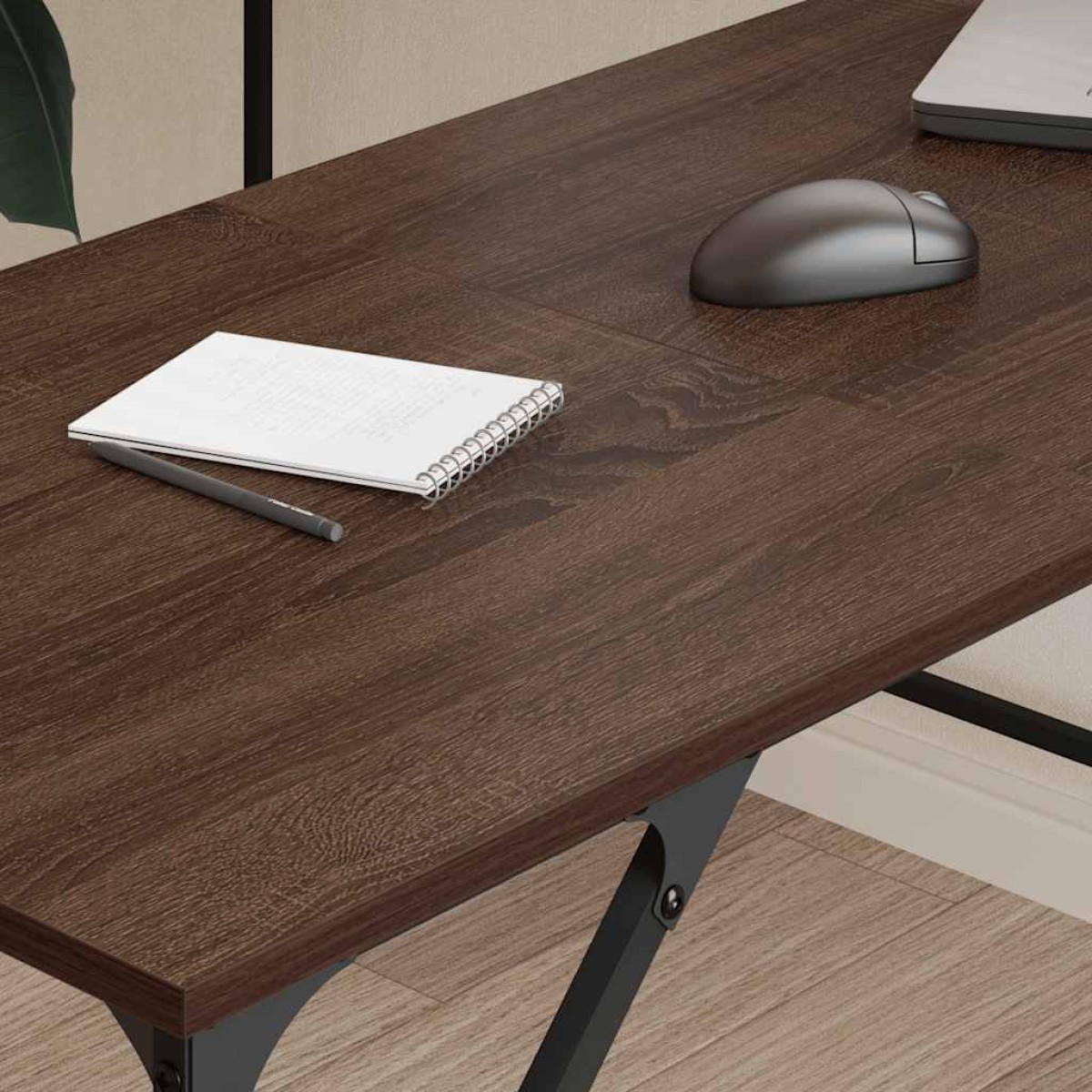 vidaXL Γραφείο Καφέ Δρυς 149x149x75 εκ. από Επεξεργασμένο Ξύλο