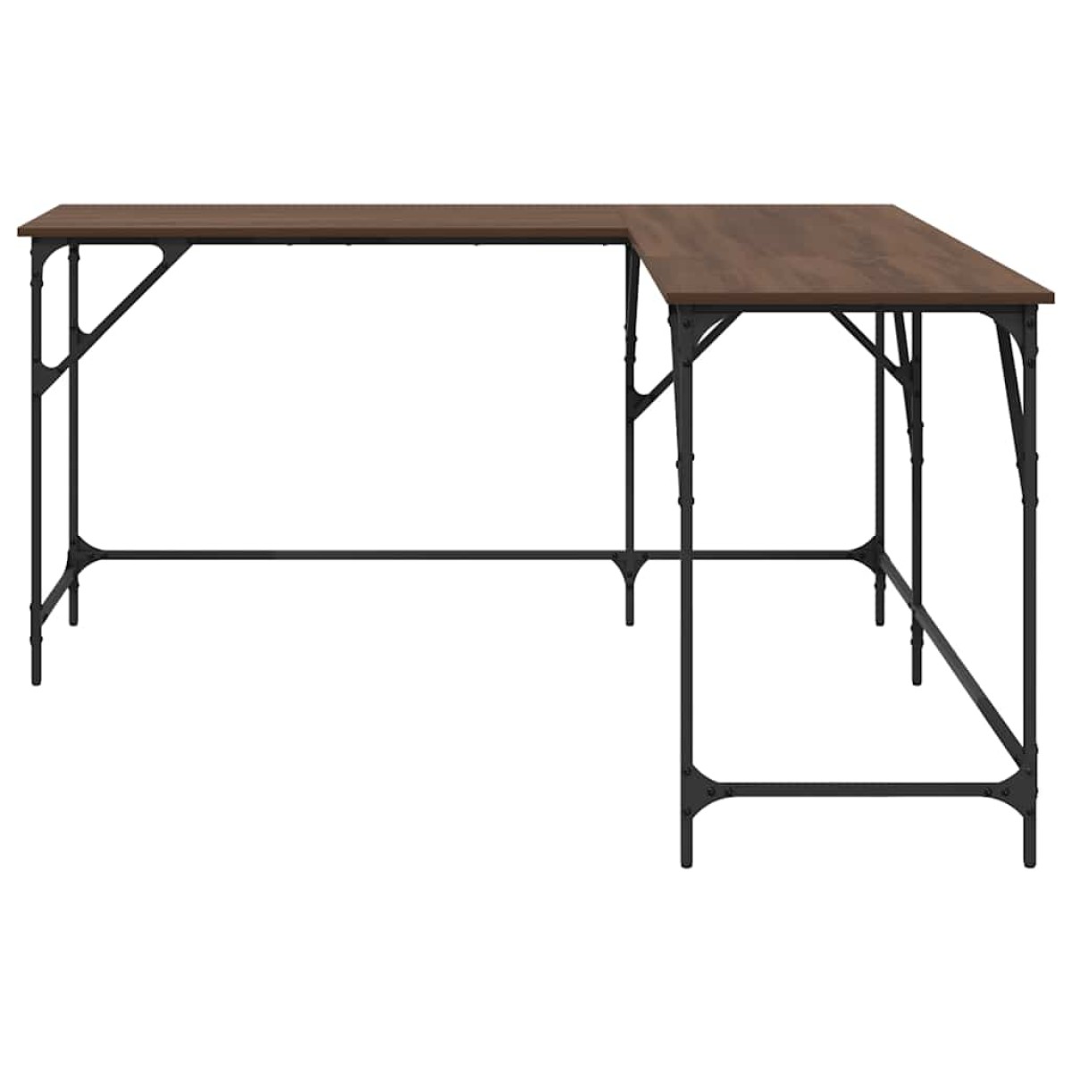 vidaXL Γραφείο Καφέ Δρυς 149x149x75 εκ. από Επεξεργασμένο Ξύλο