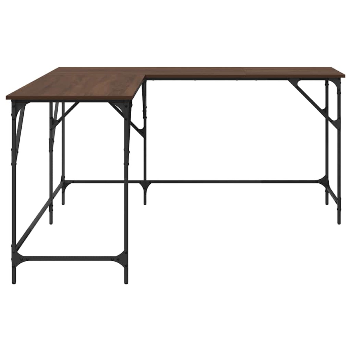 vidaXL Γραφείο Καφέ Δρυς 149x149x75 εκ. από Επεξεργασμένο Ξύλο
