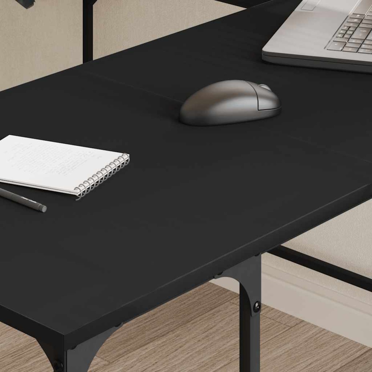 vidaXL Γραφείο Μαύρο 139 x 139 x 75 εκ. από Επεξεργασμένο Ξύλο