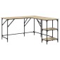 vidaXL Γραφείο Sonoma Δρυς 139 x 139 x 75 εκ. από Επεξεργασμένο Ξύλο