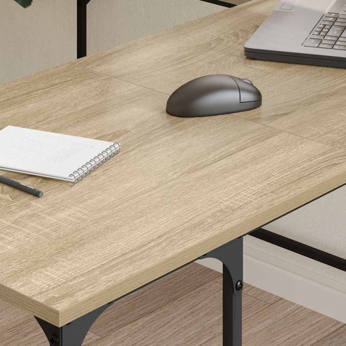 vidaXL Γραφείο Sonoma Δρυς 139 x 139 x 75 εκ. από Επεξεργασμένο Ξύλο