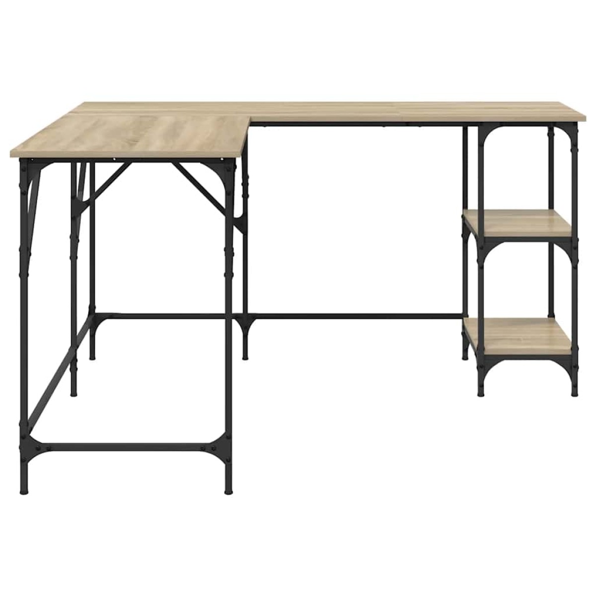 vidaXL Γραφείο Sonoma Δρυς 139 x 139 x 75 εκ. από Επεξεργασμένο Ξύλο