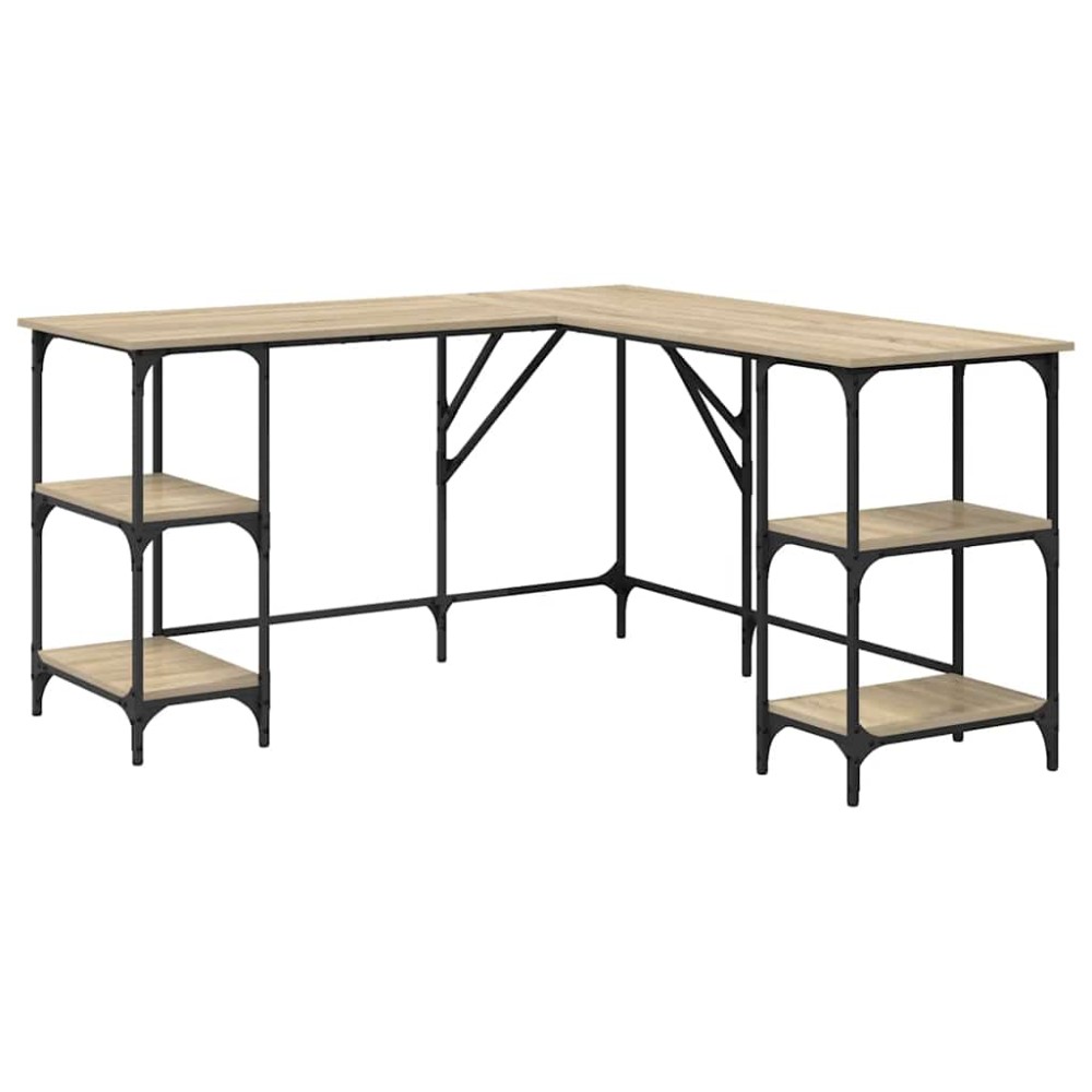 vidaXL Γραφείο Sonoma Δρυς 139 x 139 x 75 εκ. από Επεξεργασμένο Ξύλο