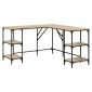 vidaXL Γραφείο Sonoma Δρυς 139 x 139 x 75 εκ. από Επεξεργασμένο Ξύλο
