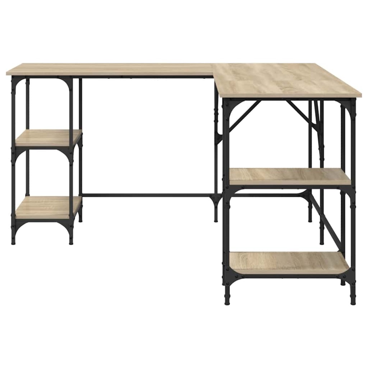 vidaXL Γραφείο Sonoma Δρυς 139 x 139 x 75 εκ. από Επεξεργασμένο Ξύλο