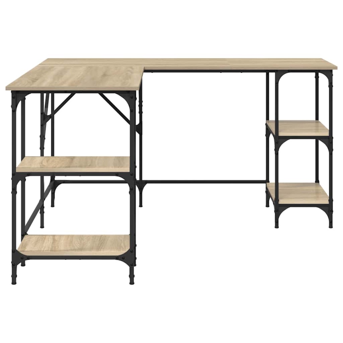 vidaXL Γραφείο Sonoma Δρυς 139 x 139 x 75 εκ. από Επεξεργασμένο Ξύλο