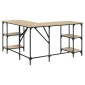 vidaXL Γραφείο Sonoma Δρυς 139 x 139 x 75 εκ. από Επεξεργασμένο Ξύλο