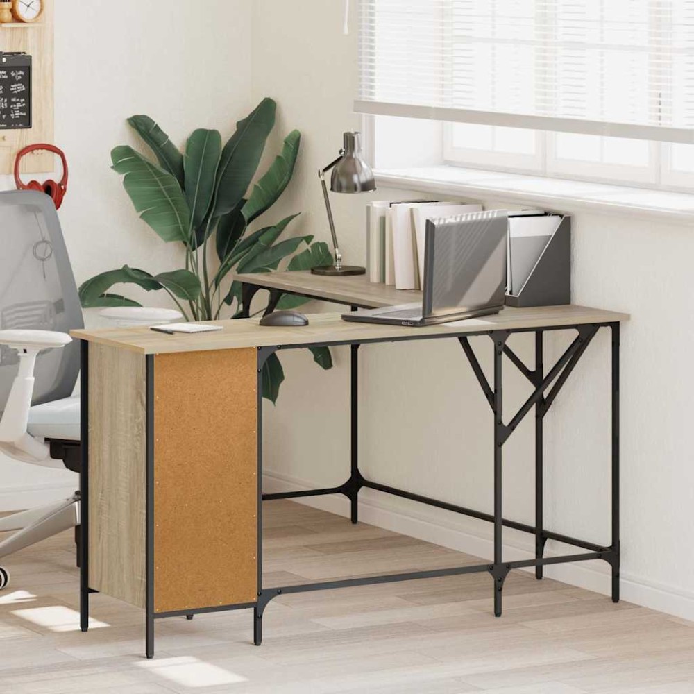 vidaXL Γραφείο Sonoma Δρυς 141 x 141 x 75 εκ. από Επεξεργασμένο Ξύλο