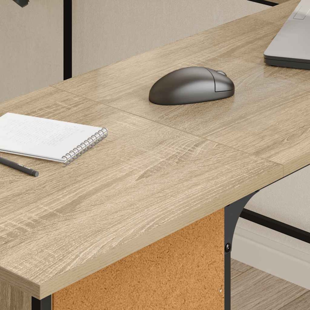 vidaXL Γραφείο Sonoma Δρυς 141 x 141 x 75 εκ. από Επεξεργασμένο Ξύλο