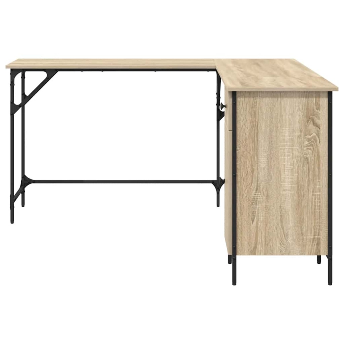 vidaXL Γραφείο Sonoma Δρυς 141 x 141 x 75 εκ. από Επεξεργασμένο Ξύλο
