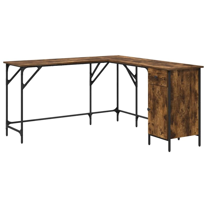 vidaXL Γραφείο Καπνιστή Δρυς 141x141x75 εκ. από Επεξεργασμένο Ξύλο