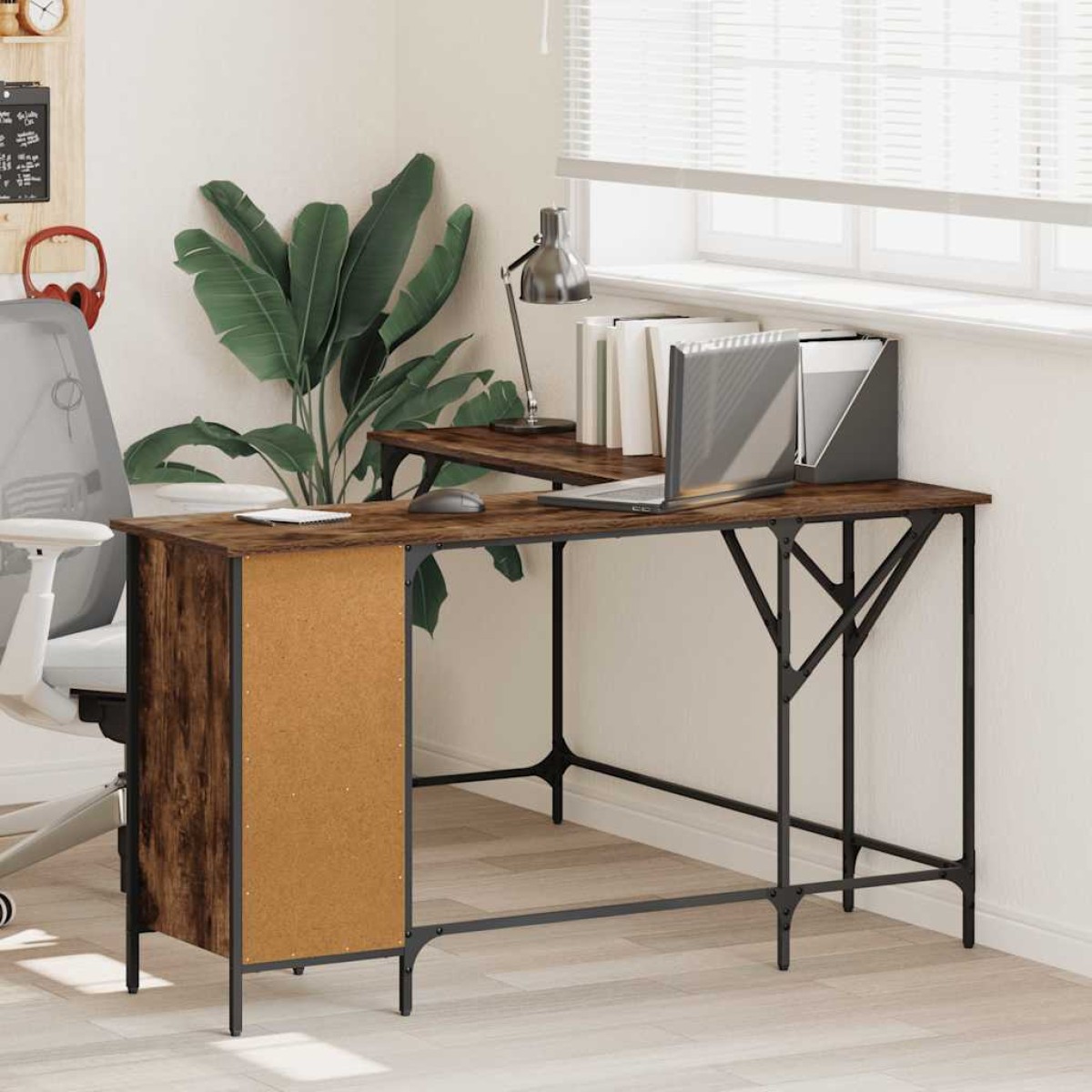vidaXL Γραφείο Καπνιστή Δρυς 141x141x75 εκ. από Επεξεργασμένο Ξύλο