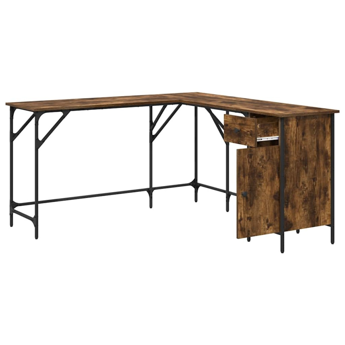 vidaXL Γραφείο Καπνιστή Δρυς 141x141x75 εκ. από Επεξεργασμένο Ξύλο