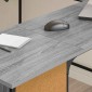 vidaXL Γραφείο Γκρι Sonoma 141x141x75 εκ. από Επεξεργασμένο Ξύλο
