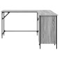 vidaXL Γραφείο Γκρι Sonoma 141x141x75 εκ. από Επεξεργασμένο Ξύλο