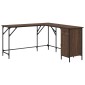 vidaXL Γραφείο Καφέ Δρυς 141x141x75 εκ. από Επεξεργασμένο Ξύλο