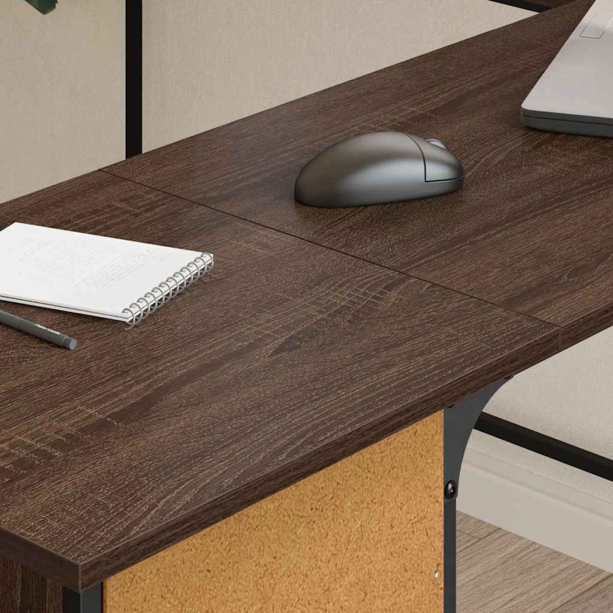 vidaXL Γραφείο Καφέ Δρυς 141x141x75 εκ. από Επεξεργασμένο Ξύλο
