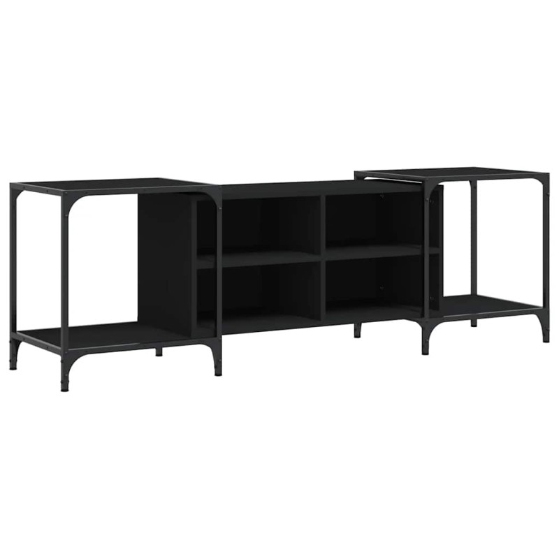 vidaXL Έπιπλο Τηλεόρασης Μαύρο 153x37x50 εκ. Επεξεργασμένο Ξύλο