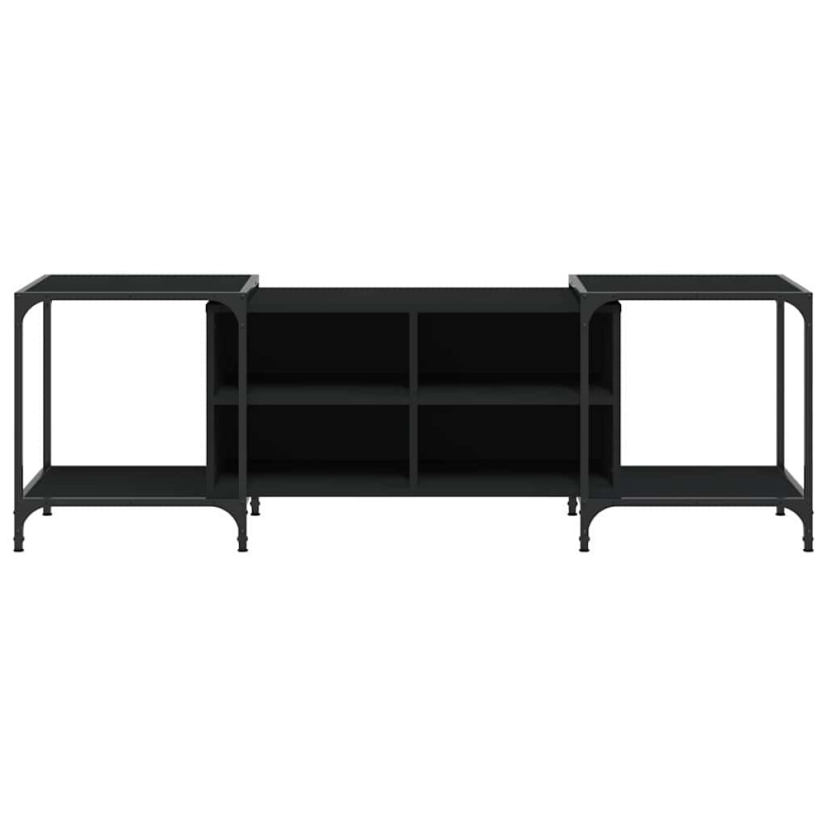 vidaXL Έπιπλο Τηλεόρασης Μαύρο 153x37x50 εκ. Επεξεργασμένο Ξύλο