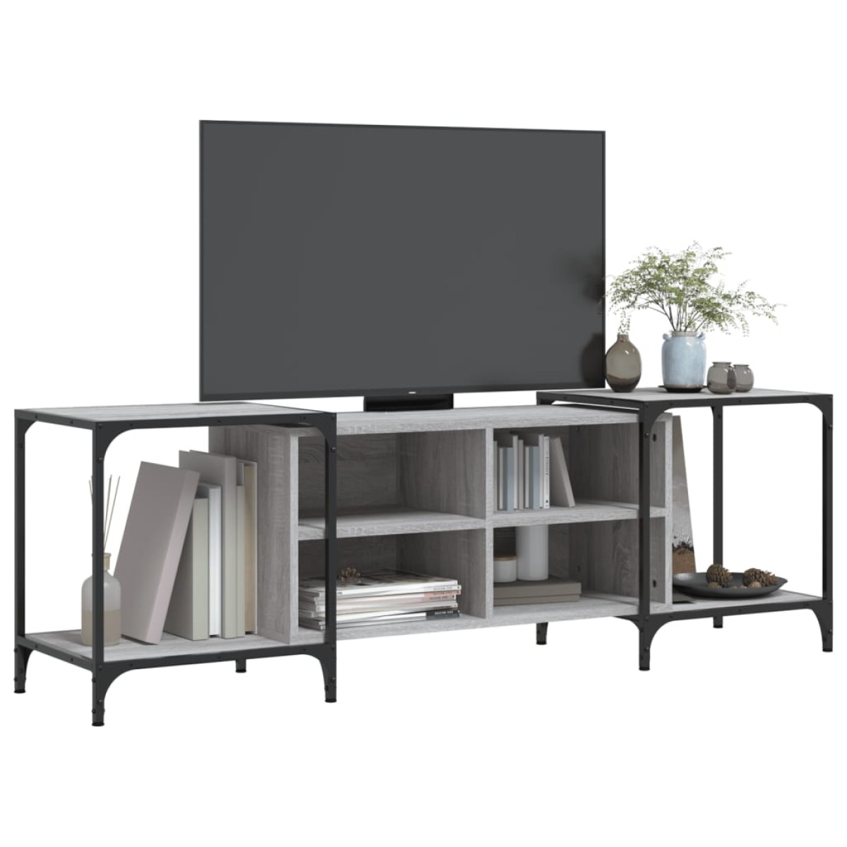 vidaXL Έπιπλο Τηλεόρασης Γκρι Sonoma 153 x 37 x 50 εκ. Επεξεργ. Ξύλο