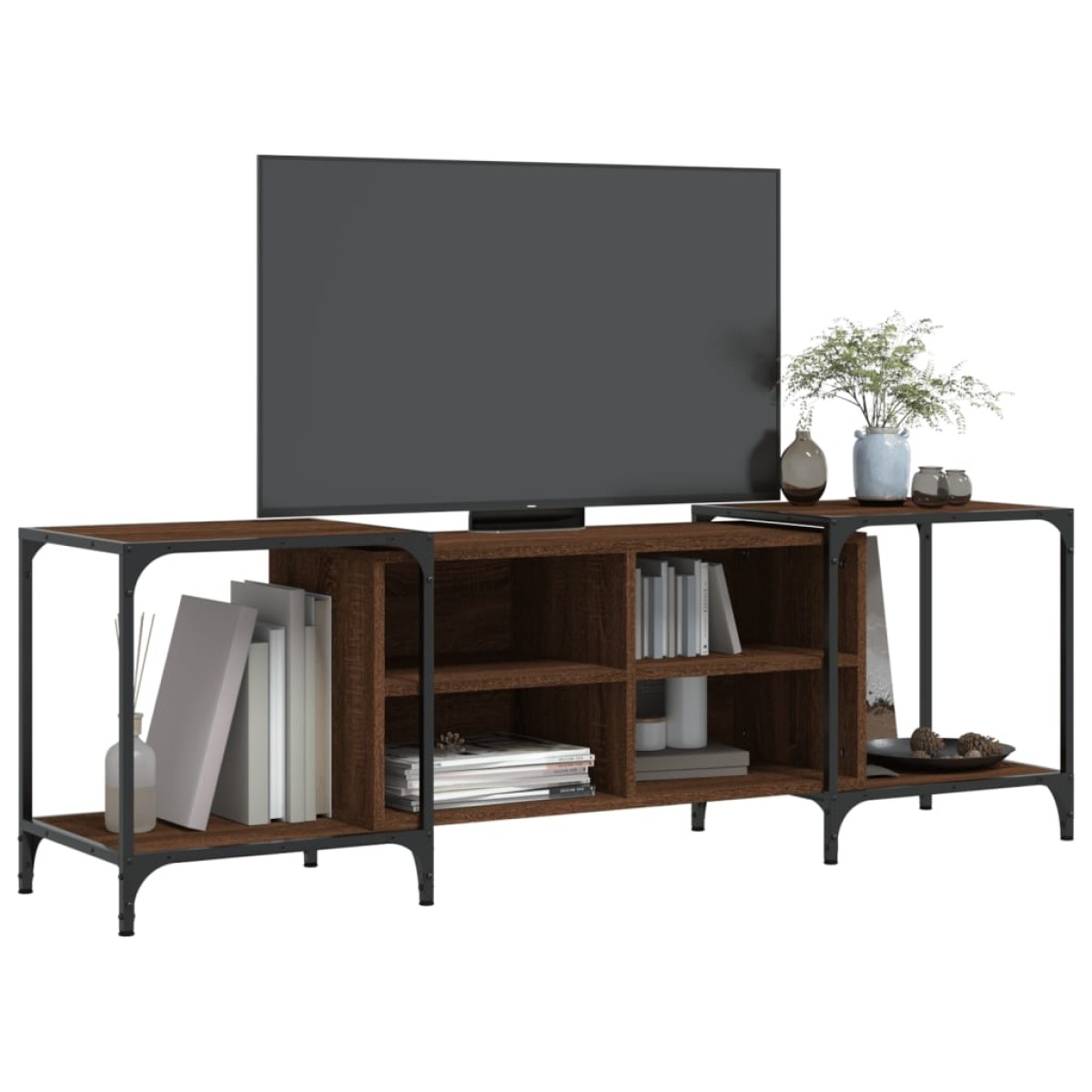 vidaXL Έπιπλο Τηλεόρασης Καφέ Δρυς 153 x 37 x 50 εκ. από Επεξεργ. Ξύλο