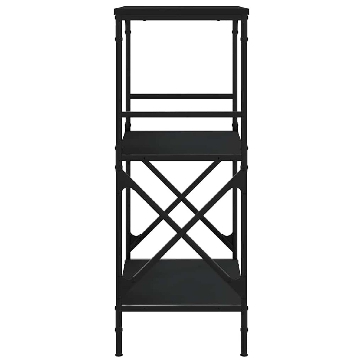 vidaXL Βιβλιοθήκη 3 Επιπέδων Μαύρη 59x35x90,5 εκ. Επεξεργασμένο Ξύλο