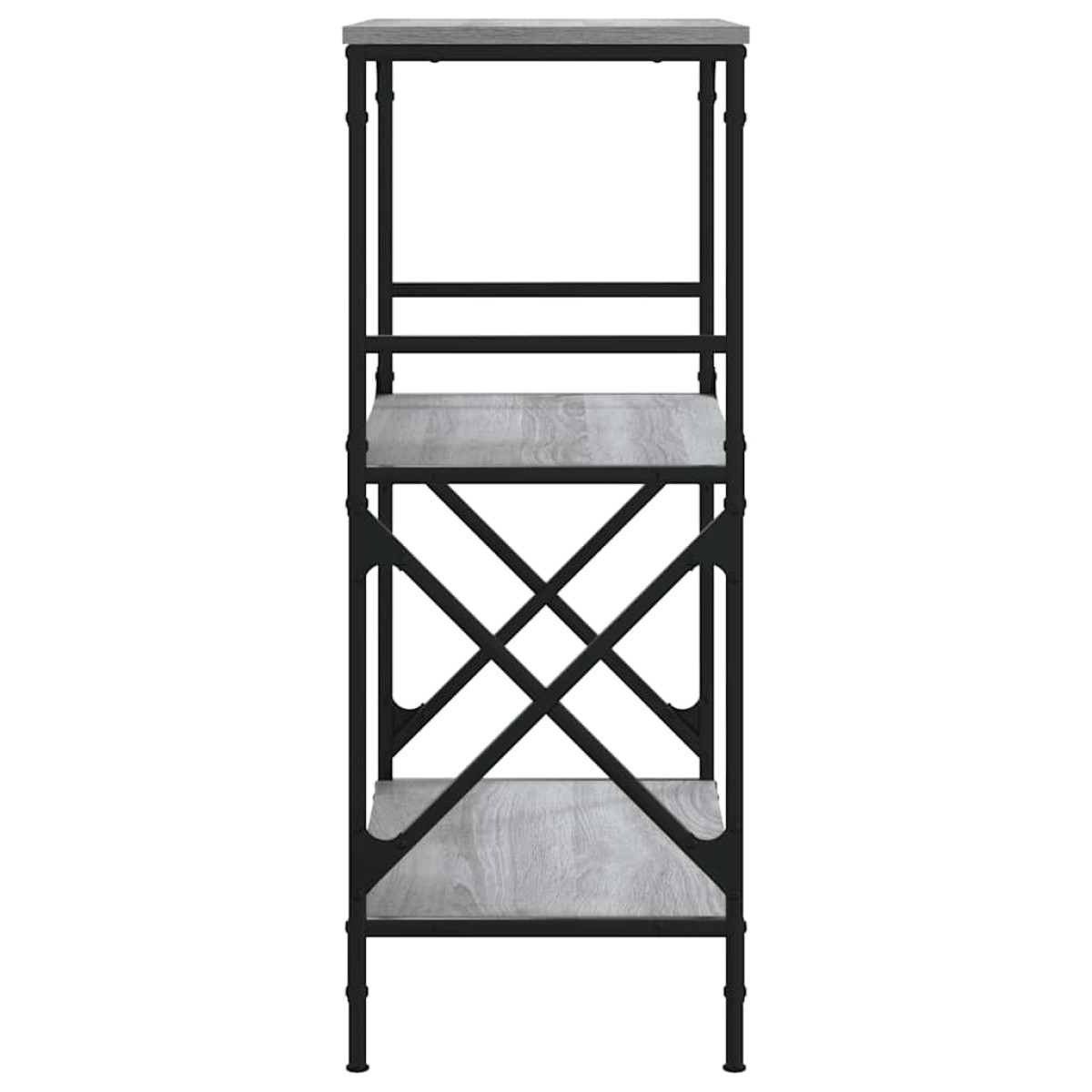 vidaXL Βιβλιοθήκη 3 Επιπέδων Γκρι Sonoma 59x35x90,5 εκ. Επεξεργ. Ξύλο